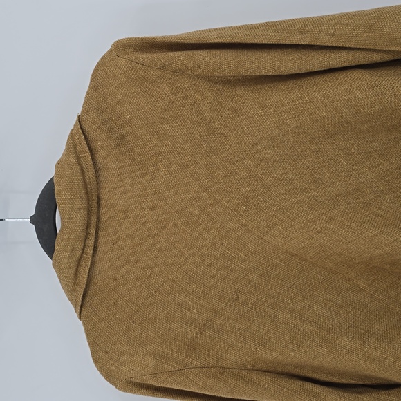 Flax Linen Button Down Blouse Yellowish Women's Size S - Picture 6 of 9